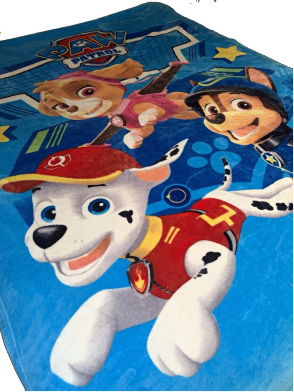 Nickelodeon PAW Patrol Plush Throw Blanket Machine Washable 150x200cm Blue